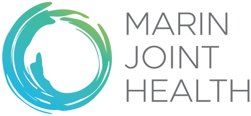 Marin Joint Health logo with a blue and green circular design next to the stacked text 'MARIN JOINT HEALTH'.