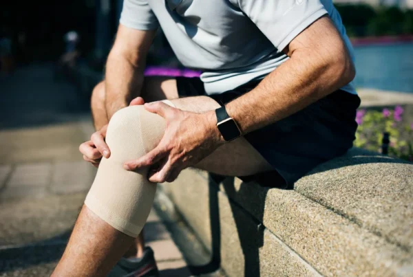 Person performing low-impact exercises for knee osteoarthritis